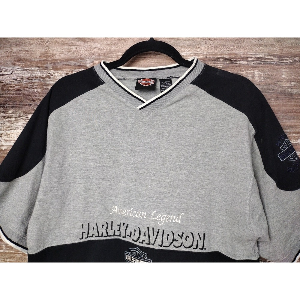 Harley-Davidson T-shirt Mens Med Black Gray Block - Pierre South Dakota Unisex - Picture 2 of 9